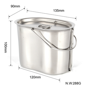 Olla para Exteriores 2 en 1 de 1000 ml (1L) con Asa Plegable y Tapa con Orificios, Juego de Cocina - Product Image 1