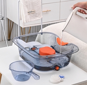 Lavabo per Capelli Orizzontale: Strumento Perfetto per Donne in Gravidanza, Pazienti e Anziani per Lavarsi i Capelli Sdraiati a Letto - Product Image 3