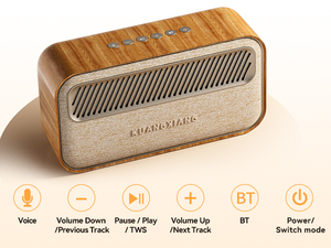 KUANGXIANG K16 Vintage Immersive <strong>Speaker</strong> Hands-free Calling <strong>Speaker</strong> Powerful <strong>Speaker</strong> with <strong>Voice</strong> <strong>Assistant</strong>, TF Card Playback - Product Image 6