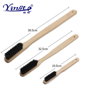 Yinote Car <b>Cleaning</b> <b>Brush</b> Wooden Handle Horsehair Wheel <b>Brush</b> Multi Purpose For Car Engine Rim - Product Image 4