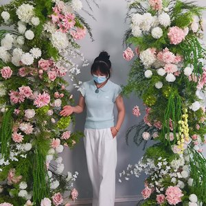 HA001 Bosque Estilo Flor Arco Artificial Verdor Seda Hortensias Boda Flor Arco Flor Telón de fondo Evento Puerta Decoración - Product Image 3