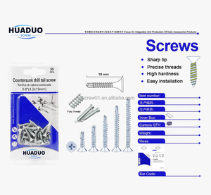 Blister paquet vis en acier inoxydable SS304 tête cruciforme fraisée forage tête hexagonale autotaraudeuse auto-forage vis de <span class=keywords><strong>toiture</strong></span> - Product Image 2