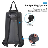 Sac de douche solaire portable 20L avec poche à eau chauffante en TPU pour camping, randonnée, voyage, plage et festival