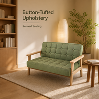 Fauteuil enfant personnalisable en taille et couleur, fabrication en gros, canapé enfant double en bois massif, écologique
