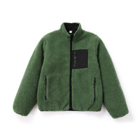 Veste en polaire sherpa pour homme sur mesure, style décontracté, col montant, veste réversible pour l'hiver