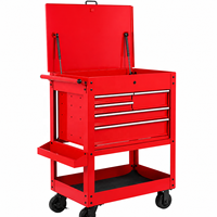Chariot à outils mobile professionnel robuste en acier, avec roues pivotantes, 5 tiroirs à ouverture rapide, compatible ODM