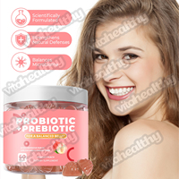 Vitahealth OEM/ODM Gommes probiotiques Compléments alimentaires Marque privée Naturelle pure Vente en gros Gommes probiotiques à la pêche