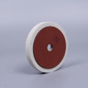 Almohadilla de pulido de fieltro de lana de alta dureza con conector roscado para amoladora rotativa - Product Image 2
