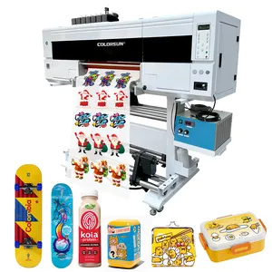 Colorsun uv dtf all in one digital printer uv dtf roller sticker printer sublimation uv dtf flatbed printer on pvc film machine