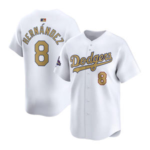 2025 Gold Collection Limited Heren Los Angeles Jersey Baseball Shirts Custom Wear Gestikte Geborduurde Uniformen met Logo's Wit - Product Image 5