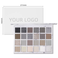 Palette d'ombres à paupières Nude de votre propre marque, maquillage végétalien à haute teneur en pigments, Palette d'ombres à paupières toutes mates de 30 couleurs, marque privée