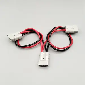 Ul1015 8awg màu đen và màu đỏ dây với 3 cái sb50 kết nối, sb50 pin kết nối dây