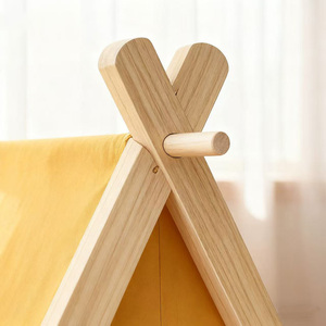 <span class=keywords><strong>Tipi</strong></span> pliable de haute qualité pour animaux de compagnie avec tapis lavable, maison confortable toute saison pour chiens, chats et petits animaux - Product Image 2