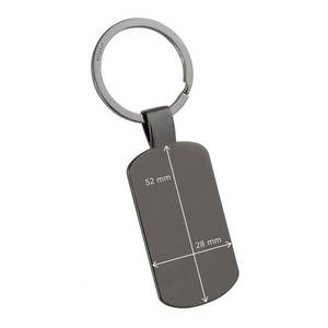 Llavero Rectangular Negro, Bonito Portamonedas y Abrebotellas de Metal, Hecho de Aleación de Zinc con Logotipo Grabado con Láser - Product Image 2