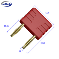 JZDZ Prise de raccordement plaquée or 2 mm, type banane, pas de 10 mm pour PCB J.20026