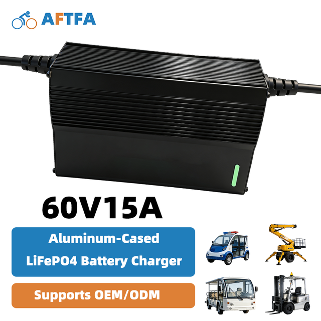 High-Power Heavy-Duty 60V15A Aluminum-Cased LiFePO4 Battery Charger for Electric Forklifts, Heavy-Duty Electric Lifts Wholesale