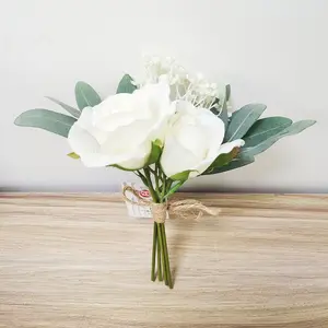 زفاف العروس والعريس الصدار الديكور الزفاف دعوى زهرة بيضاء الصدار كرسي زهرة ديكور الزفاف الاصطناعي الزهور المورد