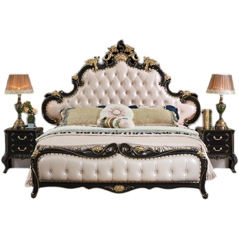 European Solid Oak Double Princess Bed