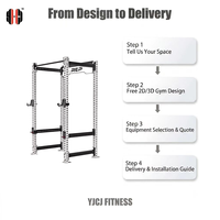 Série professionnelle de cages de musculation à cadre complet en acier pour usage commercial, machine de gym YJCJ FITNESS 125KG certifiée CE