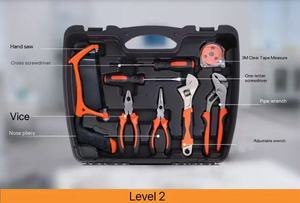 Juego de taladro de impacto de 13MM de alta calidad, Kit de herramientas eléctricas de acero al carbono para uso doméstico, 138 Uds., juegos de herramientas combinados OEM personalizables - Product Image 4
