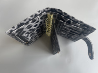 Organiseur de classeur A6 en cuir PU de luxe à 6 anneaux, motif léopard, portefeuille premium avec feuille de séparation et poches zippées