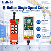 HZBOY Pengendali Jarak Jauh Industri 300m 433MHz F21-6S 6 Tombol Anti Interferensi Saklar Radio Hoist Crane Nirkabel
