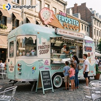   Camion de restauration mobile entièrement équipé pour la vente de glaces, traiteur commercial, camion de vente de gelato avec cuisine personnalisée