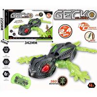 2,4G Ferngesteuerter Wandkletternder Gecko, Simuliertes Krabbelndes Aufladbares Intelligentes Tier-Auto, Elektrisches Scherzspielzeug für Kinder