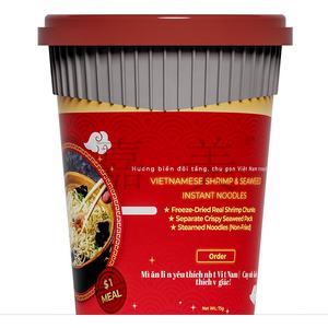 Soupe de nouilles ramen instantanées, 17 onces (530 ml) 90 g IM, sans déformation, sans odeur, gobelet en plastique de qualité alimentaire PP avec couvercle, étiquette IML - Product Image 2