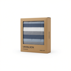 Juego de Edredón a Rayas Uaivalson de 8 Piezas, Ropa de Cama de Poliéster Tejido para el Hogar, Dormitorio, Estilo Clásico - Product Image 1