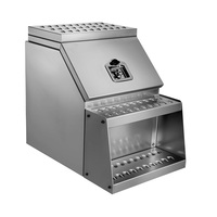 Boîte à outils latérale en aluminium robuste 18" x 27,5" x 25,4" – Boîte de rangement latérale étanche pour marchepied