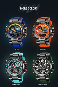 นาฬิกาข้อมือดิจิตอล STRYVE 8025 จอแสดงผลคู่อเนกประสงค์ เรืองแสง กันน้ำ สายซิลิโคน นาฬิกาสปอร์ตหลากสี - Product Image 5
