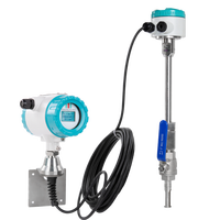 Débitmètre thermique portable en acier inoxydable alimenté par 24VDC/220VAC, précision ±1%/1,5%, enregistreur de données de débit de gaz/air