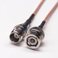 Câble coaxial 1/2 Rf Feeder Cable Rg11 Rg6 Rg59 avec connecteur F BNC Db9 vers BNC