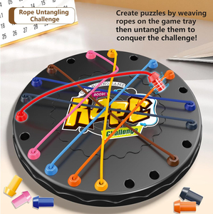 Juego de Mesa Educativo de Tamaño Mini para Viajes, para Niños y Adultos, Juego de Desenredar Cuerdas, Ideal para Fiestas Familiares - Product Image 2