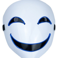 Masque LED Lumineux Anime Prix Usine, Accessoire de Cosplay en Plastique pour Visage Complet, Décoration de Fête d'Halloween, Accessoire Lumineux Visage Souriant