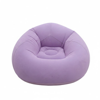 Canapé gonflable portable d'extérieur, pouf gonflable pliable pour le camping, la plage et le jardin