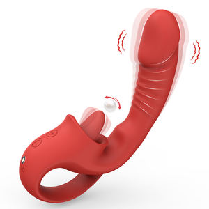 Produits sexuels Vibrateur clitoridien pour femmes Vibrateur suceur rétractable rouge pour femmes - Product Image 1