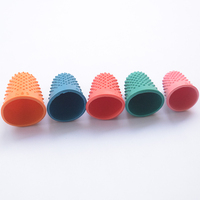 Vente en gros de protège-doigts antidérapants en caoutchouc naturel, protège-doigts Orange en Silicone souple