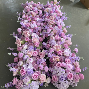 HI-FR005 Bán Buôn Nhân Tạo Màu Hồng Hoa Runner Lụa Hoa Bảng Runner Rose Hoa Lối Chạy Cho Đám Cưới Trang Trí - Product Image 2