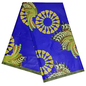 加纳风格安卡拉蜡Tissu Pagne设计100% 棉非洲蜡面料派对服装制作安卡拉蜡印花面料