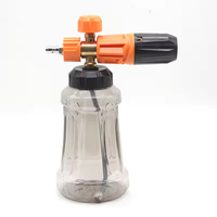 Amare Offres Spéciales 5000 Psi 1L Lance à mousse de neige transparente en laiton et plastique pour lavage de voiture shampooing de neige canon à mousse buse à mousse