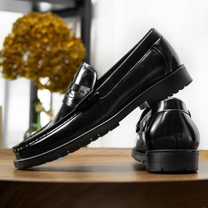 Nuevo Calzado de Moda Masculina, Zapatos Casuales de Negocios, Cuero Vacuno Genuino, Cuero Lacado, Zapatos Lefu Brillantes, Zapatos Formales de Cuero - Product Image 6