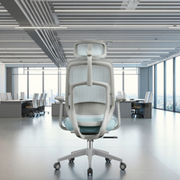 Chaise de bureau pivotante ergonomique en maille de haute qualité, moderne, luxueuse, à dossier haut, réglable, avec soutien lombaire réglable