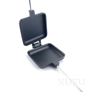 <span class=keywords><strong>Jaffle</strong></span> Eisen Sandwichmaker aus Gusseisen für Camping Quadratisches <span class=keywords><strong>Jaffle</strong></span>-Eisen für Doppelseitiges Toasten - Product Image 3