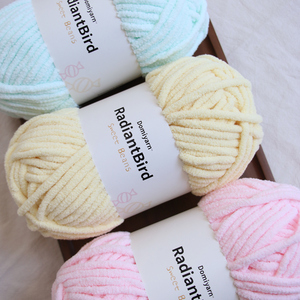 Ngọt Ngào Đậu 100G/5Mm Thiết Kế Mới Chunky <span class=keywords><strong>Polyester</strong></span> Sợi Crochet Gối Khăn Còng Chăn - Product Image 2