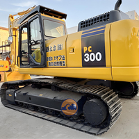 KOMATSU PC300 d'occasion, haute efficacité énergétique, excavatrice de 30 tonnes avec moteur, pompe, boîte de vitesses pour applications minières, modèle 2016, puissance de 180 kW