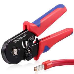 Pince à sertir à quatre côtés de type <span class=keywords><strong>aiguille</strong></span> spéciale pour électricien européen HSC8 6-4A Poignée souple en plastique Bloc de bornes tubulaires Fil - Product Image 1