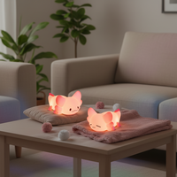 Lampe Axolotl Mignonne Rechargeable Tactile en Silicone pour Enfants, Veilleuse Animale Souple pour Chevet de Bébé