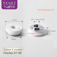 Anillo de Cerámica Láser Startnow para Precitec 2.0 KT XB P0595-94097/M5/6, Piezas de Repuesto para Soporte de Boquilla de Cabezal de Máquina de Corte por Láser de Fibra